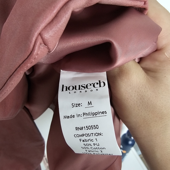 House of CB Keira Blazer Vegan Leather Size Medium New With Tags - Picture 9 of 12